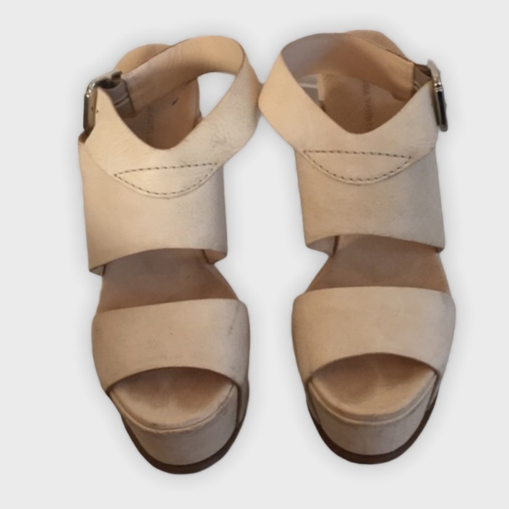 VERA Wang Rosalyn Two Band Wedge Sandals